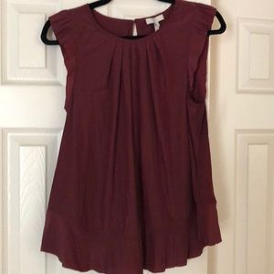 Joie NWT Wine Silk Blouse S